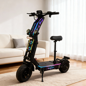 Stock USA, charge maximale de 200 kg, démarrage NFC, scooter électrique puissant à double moteur de 10 000 W, batterie au lithium 72 V 35 Ah, scooter pliable avec application - Product Image 1