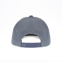 Casquette de sport extérieure structurée à 6 panneaux, personnalisée, extensible, perforée au laser, avec visière super incurvée, à fermeture snapback, pour la vente en gros