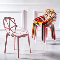 Chaise en plastique en forme de S, meuble de maison, siège de salle à manger, siège Pp, empilable, vente en gros,