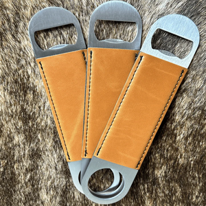 Ouvre-bouteille personnalisé vintage en acier inoxydable enveloppé de similicuir, gravé au laser pour un cadeau personnalisé - Product Image 5