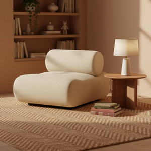 Canapé paresseux sans accoudoirs en laine d'agneau, style nordique <span class=keywords><strong>moderne</strong></span>, pour suite d'hôtel de style nordique, salon de <span class=keywords><strong>chalet</strong></span> de station de ski et véranda de villa scandinave - Product Image 3