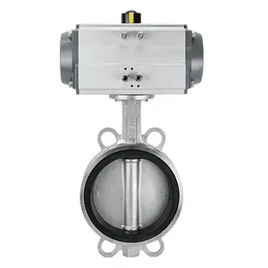 Soft Seal Pneumatic Butterfly Valve High-Quality Customized Industrial Stainless Steel Butterfly Valve