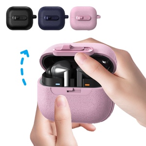 Funda protectora para auriculares con interruptor de bloqueo seguro para <span class=keywords><strong>Samsung</strong></span> Galaxy Buds 3 Pro / Buds 3 Generation, funda inalámbrica + gancho - Product Image 1
