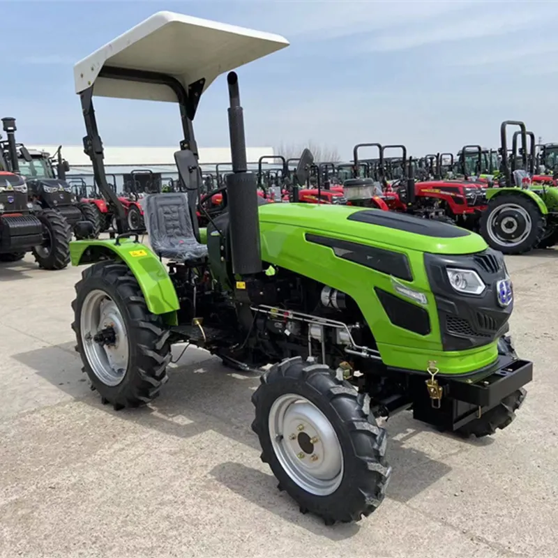 Usine en Chine Tracteur agricole de 25 chevaux 50 chevaux Tracteur à quatre roues motrices monocylindre à quatre roues motrices à vendre