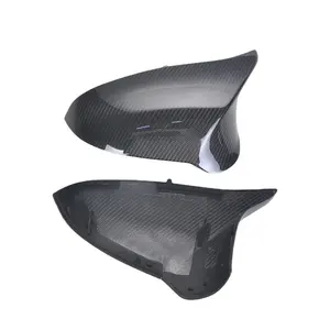 Cubierta de espejo retrovisor de fibra de carbono M3 M4 estilo de reemplazo completo para BMW M3M4 F80 F82