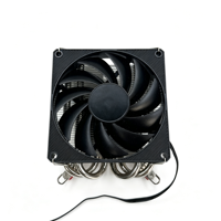 Refroidisseur de processeur 130W avec 4 caloducs en cuivre et ailettes en aluminium, avec ventilateur, compatible LGA 1700 1200 115X AM4 ITX, profil bas, OEM ODM, usine ISO, MOQ 1 pièce