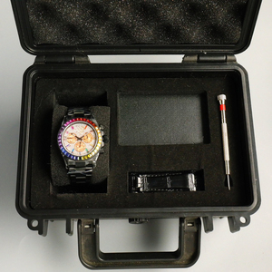 Reloj Mecánico para Hombre de Acero Inoxidable Negro Hecho de Acero Inoxidable 904L 4130 con Movimiento Mecánico Ultrafino - Product Image 5