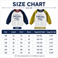 Nouveau Sweat-shirt Garçon Automne 2026 en Mélange de Coton, Manches Raglan, Coupe Ample, Imprimé Lettres, Patchwork, Pull Décontracté pour Enfants, Haut de Sport