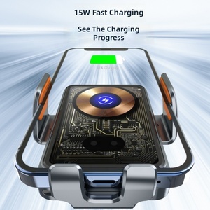 Cargador inalámbrico de carga rápida de 15W con soporte de teléfono integrado Material de PC compatible con <span class=keywords><strong>Samsung</strong></span> - Product Image 5