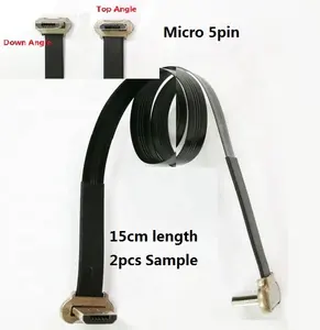 Cable USB Fpv ultraplano y fino en ángulo, Micro USB a USB, Cable Flexible de cinta de 50cm, estándar OEM de PVC, Micro B Usb 3 Pcb Ce Rohs