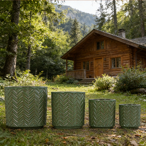 Grands pots à fleurs en <span class=keywords><strong>céramique</strong></span> de style rustique pour les espaces extérieurs modernes - Product Image 5