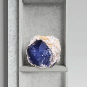 Toptan ham taş aşk teması Mini kesilmemiş beyaz içi boş akik Geode - Product Image 2