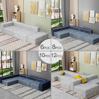 Saien ensemble de meubles 12pcs canapés modulaires canapé mousse tissu sous vide chaise canapé salon compressé enfants canapés