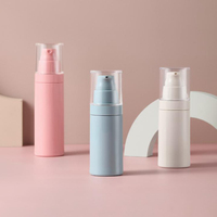 Botella de Espuma con Forma de Cilindro de Plástico con Cabeza de Bomba de Plástico Rosa para Champú, Agua, Uso en Viajes