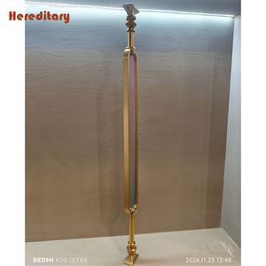 Barandillas Modernas para Casa, Diseño <span class=keywords><strong>de</strong></span> Barandilla para Escaleras, Barandilla Metálica <span class=keywords><strong>de</strong></span> Lujo en Color Oro y Cobre para Escaleras - Product Image 5