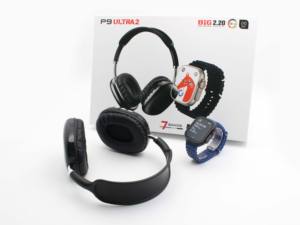 Reloj Inteligente P9 Ultra 2 7 en 1 con Auriculares TWS para Llamadas, Monitor de Frecuencia Cardíaca/Presión Arterial, 5 Correas de Silicona, Cable de Carga, IP65, Android - Product Image 4