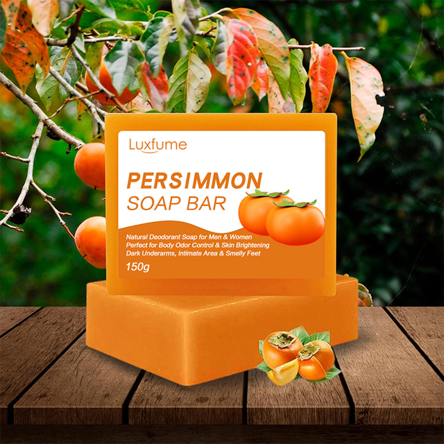 Persimmon Soap Exfoliating Hydrating Eliminate Body Odor Deodorant Soap for Men and Women