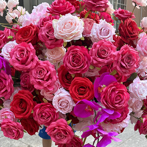 Ifg 3D Phong Cách 70Cm Đường Kính Fushia Hồng Hoa Hồng Bóng Cho Trang Trí Đám Cưới - Product Image 3