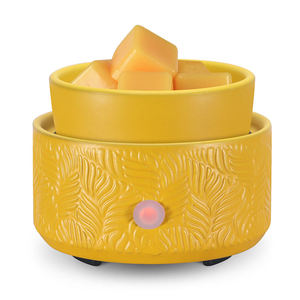 Diffuseur de parfum électrique sans flamme en céramique à motif feuille de cèdre, chauffe-<span class=keywords><strong>cire</strong></span>, brûleur d'arômes, décoration d'intérieur, cadeau fête des Mères - Product Image 1