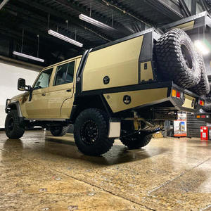 Cajas <span class=keywords><strong>de</strong></span> <span class=keywords><strong>herramientas</strong></span> para camiones 4x4, elevador <span class=keywords><strong>de</strong></span> aluminio, aleación negra, doble cabina <span class=keywords><strong>de</strong></span> aluminio, bandeja UTE, dosel con <span class=keywords><strong>caja</strong></span> para perros - Product Image 5