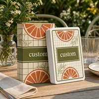 Personalisierte Spielkarten mit Bio-Zitrus-Motiv für Gartenrestaurants – Werbegeschenk-Deck für Cafés & Bäckereien