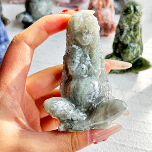 Offre Spéciale – Artisanat en Cristal Naturel de Haute Qualité, Sculpté à la Main, Divers Matériaux, Petite Sculpture de la <span class=keywords><strong>Terre</strong></span> Mère de 5 cm pour la Décoration - Product Image 6