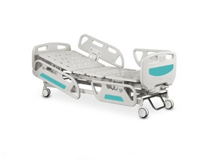 <span class=keywords><strong>Lit</strong></span> d'hôpital à deux fonctions avec tête <span class=keywords><strong>de</strong></span> <span class=keywords><strong>lit</strong></span> en ABS et <span class=keywords><strong>barre</strong></span> en acier, système manuel à deux manivelle - Product Image 6