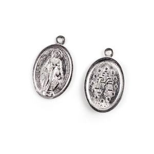 Ciondolo Religioso della Vergine in Lega d'Oro e Argento & Ornamento Rosario Cattolico 25*16mm Charm con Un Foro Ciondoli e Charm alla Moda - Product Image 4