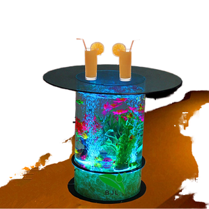Table de bar moderne multifonctionnelle en acrylique avec fontaine d'eau et aquarium pour le salon - Product Image 1