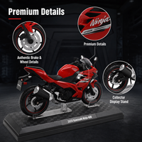 Modèle de moto Kawasaki Ninja 400 en métal moulé sous pression 1:12, jouet pour enfants avec direction avant, décoration, simulation de moto en métal, voitures moulées sous pression