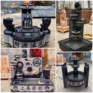 Adornos de flujo de agua tallados en piedra, esculturas de flujo de agua de piedra azul <span class=keywords><strong>natural</strong></span>, peceras de interior, estanques de peces, esculturas de fuentes - Product Image 4