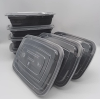 Vente en gros PP Rectangle américain Récipient alimentaire Boîte à lunch jetable à emporter