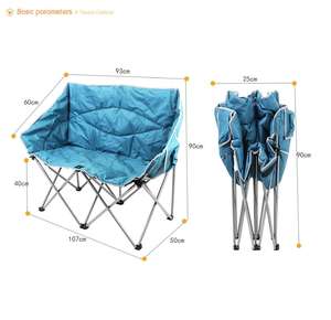 Fauteuil de camping pliable Tianye Outdoor Loveseat avec coussin chauffant, double siège avec porte-gobelet - Product Image 4