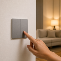 Interruptor Inteligente Zigbee Estándar Europeo Tipo 86 de 1, 2, 3 y 4 Botones con Neutro, Control por Voz con la Aplicación Tuya, Compatible con Alexa y Google Home