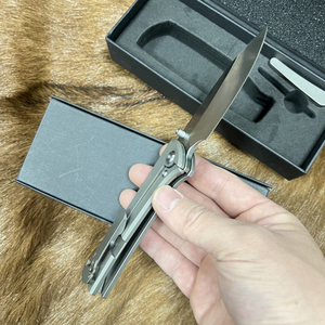 CNC chiến thuật cắm trại Dao Titan xử lý tự vệ săn bắn gấp lưỡi dao cao cấp M390 EDC Túi dao khung khóa - Product Image 4