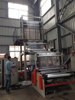 Machine à souffler des films plastiques biodégradables pour sacs poubelle en HDPE LDPE BOPP avec impression Abc Sj50 700 Air Ring
