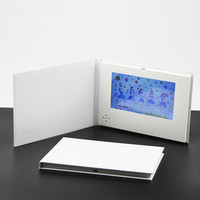 7 pouces TFT LCD écran vidéo jouer publicité ou promotion cadeau carte de voeux blanc blanc vidéo lecture papier brochure avec boutons