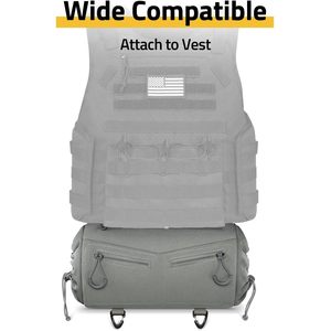 CVLIFE Hand Warmer Pouch Grey Polyester With Hook And Loop For Skiing Fishing Football <b>Camping</b> <b>Hiking</b> - Product Image 3