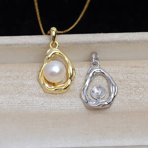 Pendentif en argent S925 en forme de bandeau pour femme, accessoires DIY pour bandeau à perles 7-8, composants de bijoux semi-finis, support vide - Product Image 1