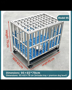 Cage pour chien de grande taille en acier inoxydable épaissi de qualité supérieure, pliable, imperméable, pour <span class=keywords><strong>berger</strong></span> allemand et <span class=keywords><strong>malinois</strong></span> - Product Image 2