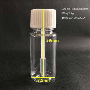 Flacon échantillon de 10 ml en plastique PET transparent avec bouchon à vis, pour colle, émulsion, etc. - Product Image 4