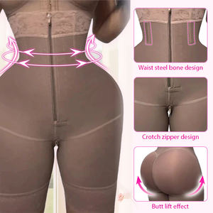 Fajas de Abdomen posparto Panty Bbl Cintura alta Levantador de glúteos Control de barriga Compresión Fajas cortas para mujeres - Product Image 4