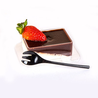 Groothandel PS Plastic Transparante Wegwerp Dessert Mousse Cake Fruit Koffie Soep Lepels Ronde Vorm Bekerverpakkingen