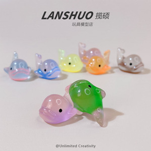 Lanshuo Glow In Dark Whale Charms Zinc Alloy DIY Jewelry Accessories For Phone Case Magnet Ornament <b>Gift</b> Unisex - Product Image 4