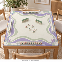 Alas Mahjong Yugaland Karet Anti Kotor Anti Bau Anti Selip Dapat Dicuci 800*800mm 3mm untuk Meja Mahjong Rumah