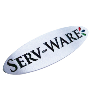 Tùy chỉnh khuôn mẫu khắc nameplates chải nhôm văn bản và logo sơn - Product Image 5