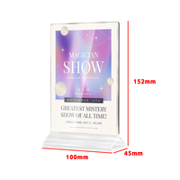 Support de signalisation en acrylique en forme de L personnalisé, présentoir incliné transparent pour menu de restaurant, liste de prix de vente au détail, promotion