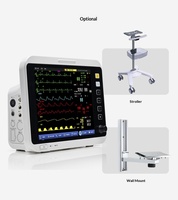 Moniteur ECG multiparamètres médical personnalisé Pomath JZ-YPM8000C, détecteur de tension artérielle, de fréquence cardiaque, d'oxygène, de température des animaux de compagnie, CE