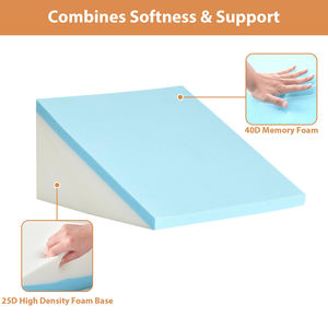 Ensemble de 3 oreillers en forme de coin pour après une chirurgie, oreiller en forme de coin pour soulager le <span class=keywords><strong>reflux</strong></span> <span class=keywords><strong>acide</strong></span>, oreiller en forme de coin pour lit avec réglage pour la tête de lit - Product Image 3