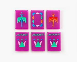 Tuiles de Mahjong en Acrylique à Couche Unique Motif Fleur de Prunier, Série Classique Standard Américaine, pour Fêtes entre Amis, Vente au Détail et en Gros Personnalisée - Product Image 3